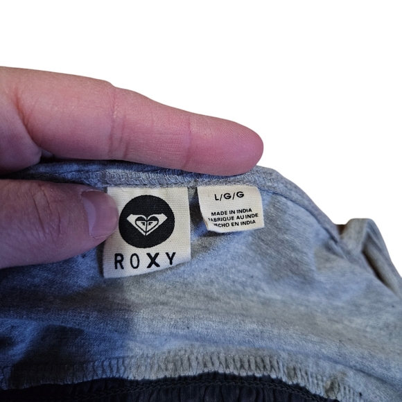 Roxy size large women's gray and navy blue dress - Picture 6 of 12